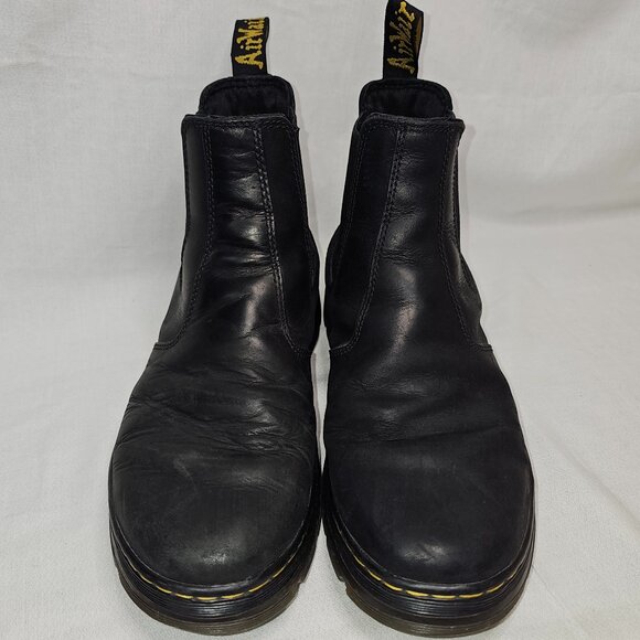 Doc Dr. Martens Air Wair Embury Leather Chelsea Boots Black Men 9 - Women 10 - Picture 2 of 14